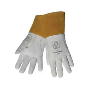 Tillman Goatskin TIG Welding Gloves – Small White, 4” Cuff, Abrasion Resistant