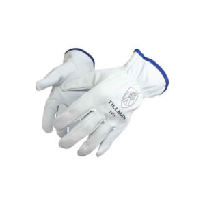 Tillman 1415 Goatskin Drivers Gloves – Medium, Unlined, Pearl White (Pack of 2)